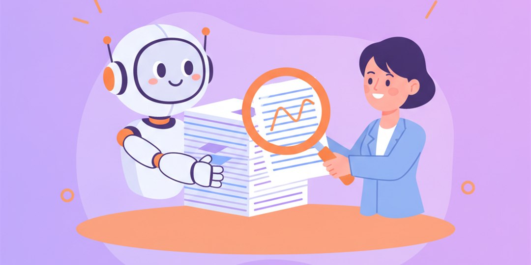 AIと人間が協力して仕事をしているイラスト
